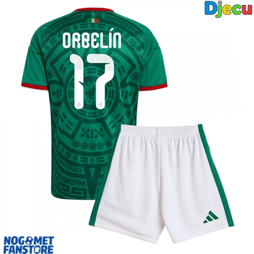 Meksiko Orbelin Pineda #17 Domaci Dres za djecu SP 2026 Kratak Rukav (+ Kratke hlače)